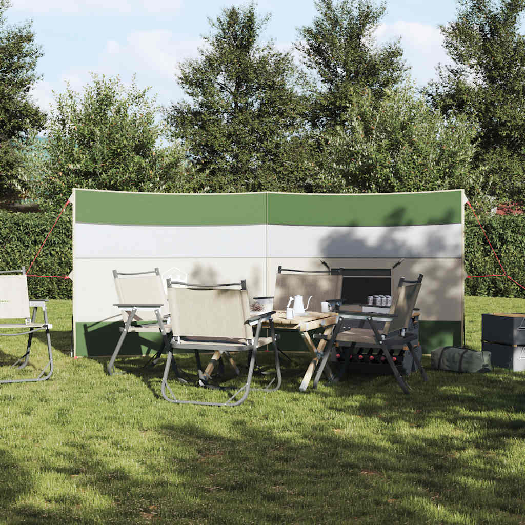 VidaXL Windschutzscheibe Camping wasserdicht 340x130 cm grün