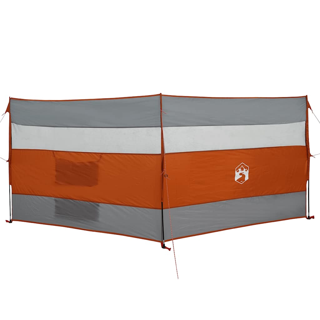 VidaXL Windschutzscheibe Camping wasserdicht 340x130 cm grau und orange