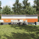 Vidaxx Camping Windschutzscheibe wasserdicht 508x130 cm grau und orange
