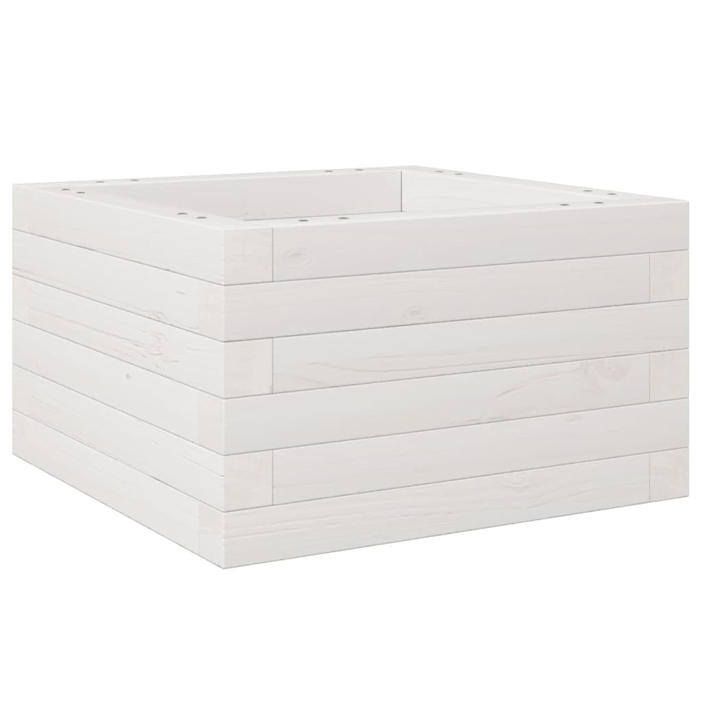 VIDAXL -Planungsbox 40x40x23 cm Festkiefer weiß