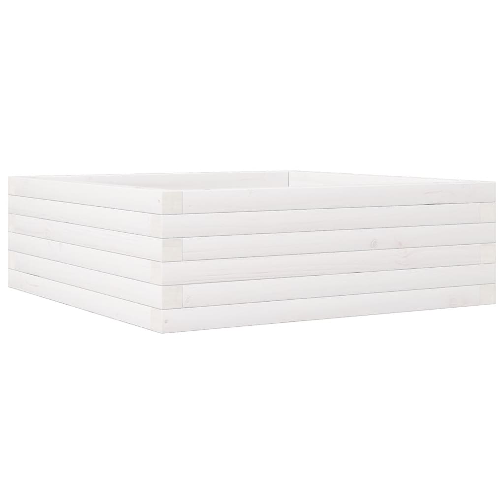 VIDAXL -Planungsbox 70x70x23 cm Festkiefer weiß