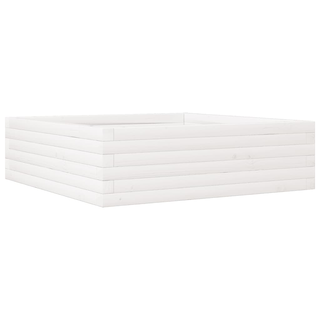 VIDAXL -Planungsbox 80x80x23 cm Festkiefer weiß