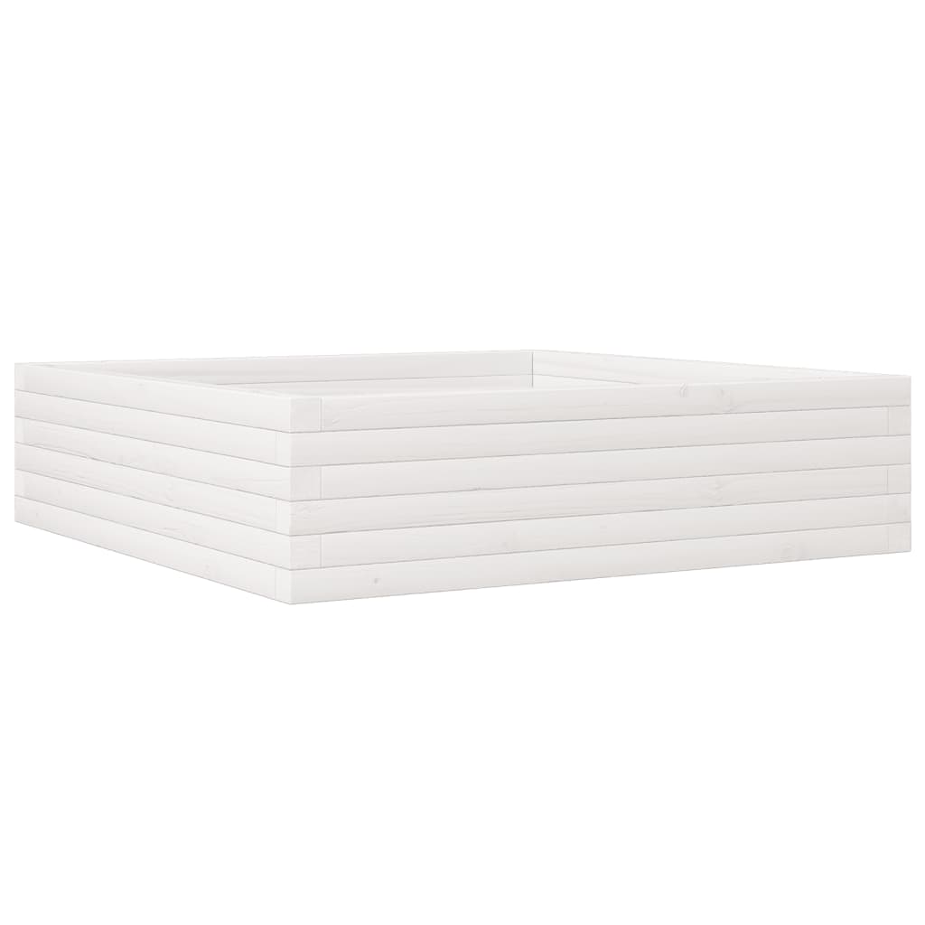 VIDAXL -Planungsbox 90x90x23 cm Festkiefer weiß