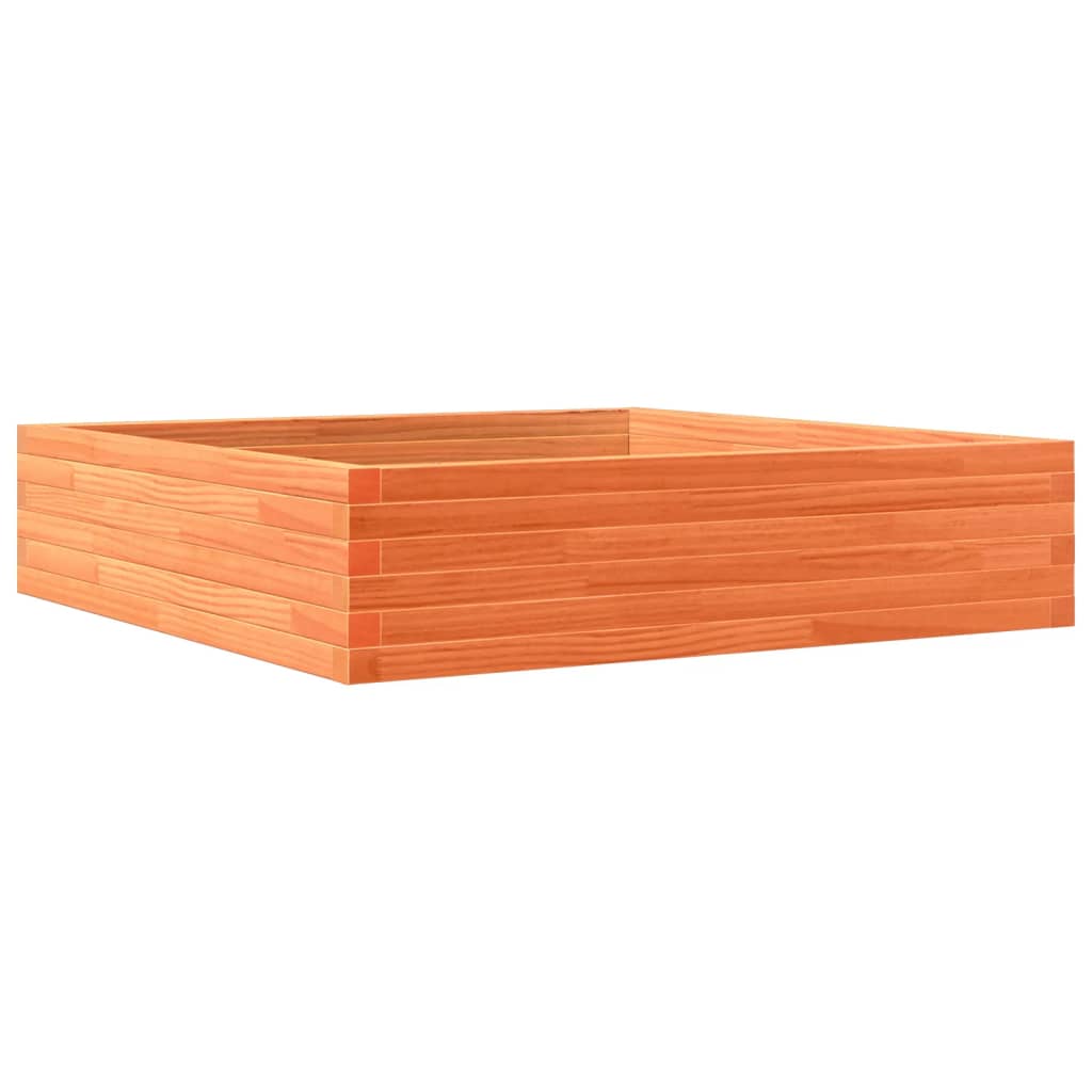 VIDAXL -Planungsbox 100x100x23 cm Festkiefer Wäsche Braun