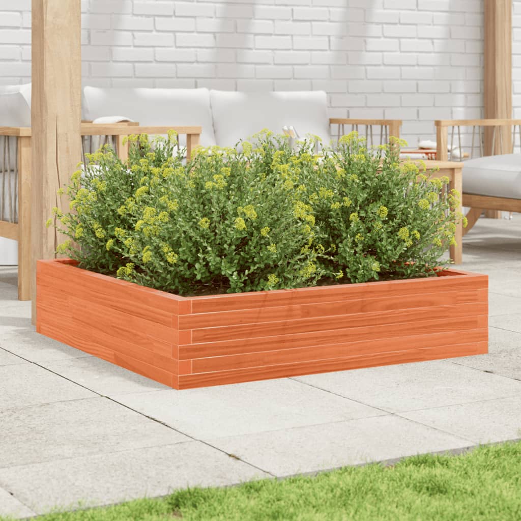 VIDAXL -Planungsbox 100x100x23 cm Festkiefer Wäsche Braun