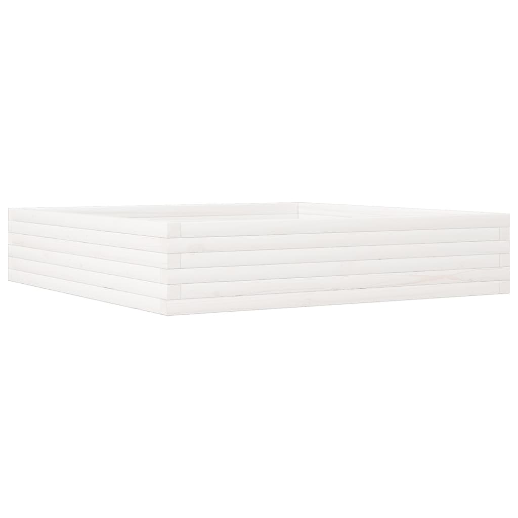 VIDAXL -Planungsbox 110x110x23 cm Festkiefer weiß