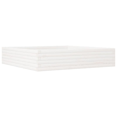 VIDAXL -Planungsbox 110x110x23 cm Festkiefer weiß