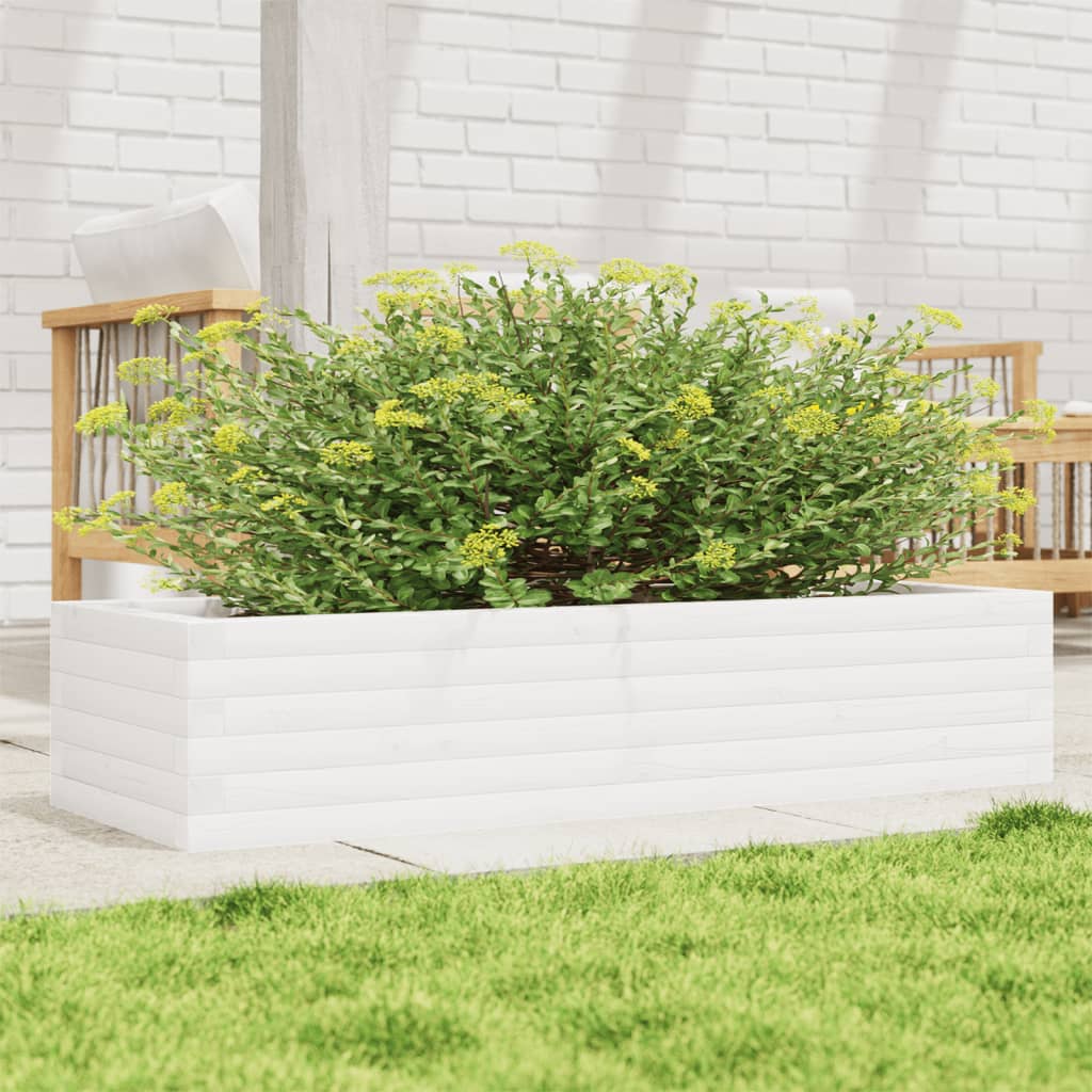 VIDAXL -Planungsbox 110x40x23 cm Festkiefer weiß