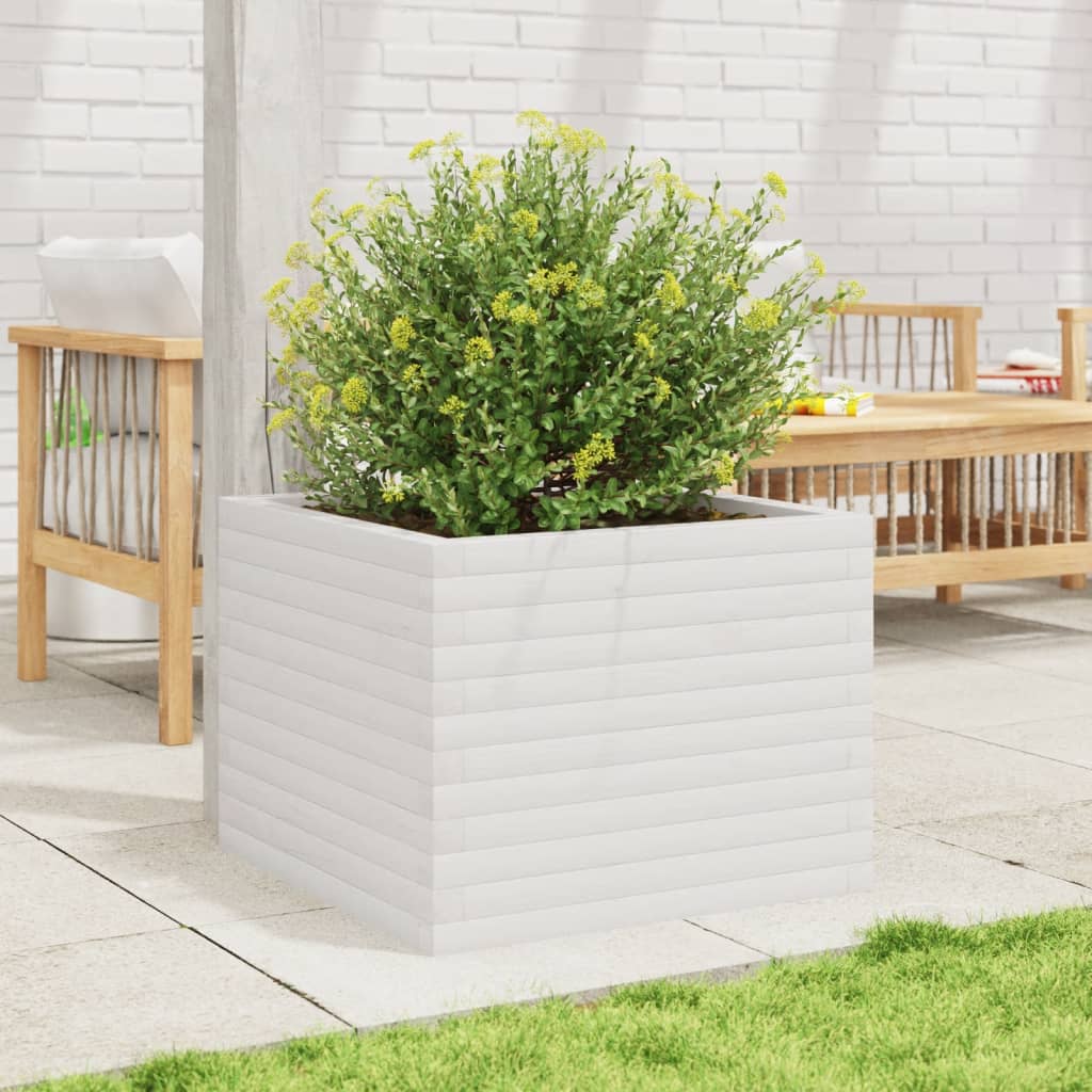 VIDAXL -Planungsbox 60x60x45.5 cm Festkiefer weiß