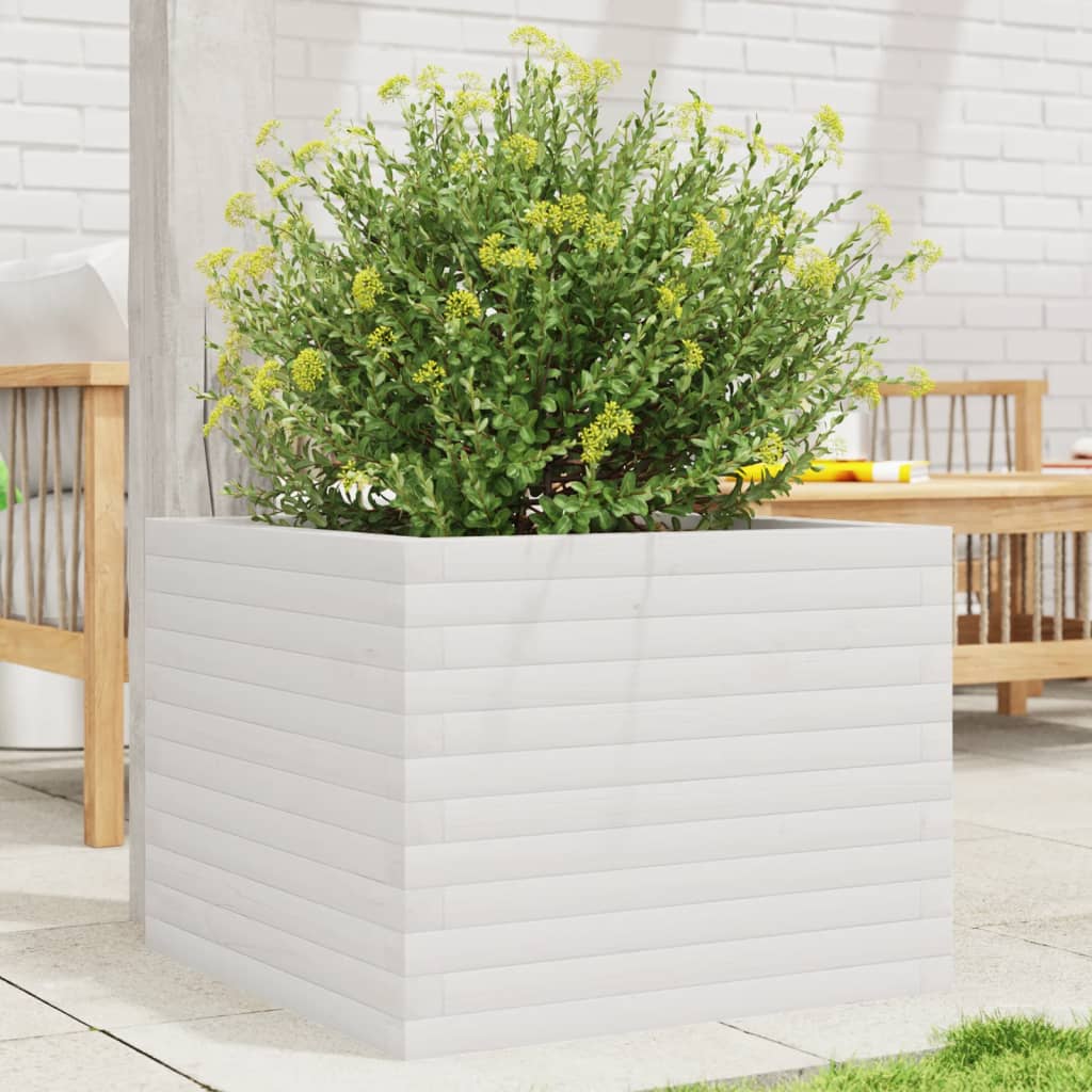 VIDAXL -Planungsbox 60x60x45.5 cm Festkiefer weiß