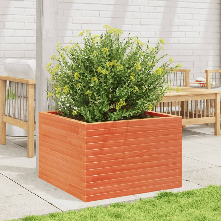 VIDAXL -Planungsbox 70x70x45.5 cm Festkiefer Wäsche braun