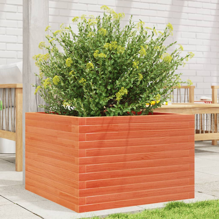 VIDAXL -Planungsbox 70x70x45.5 cm Festkiefer Wäsche braun