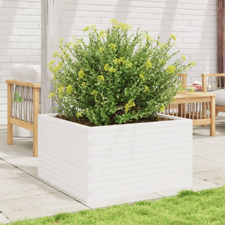 VIDAXL -Planungsbox 80x80x45.5 cm Festkiefer weiß