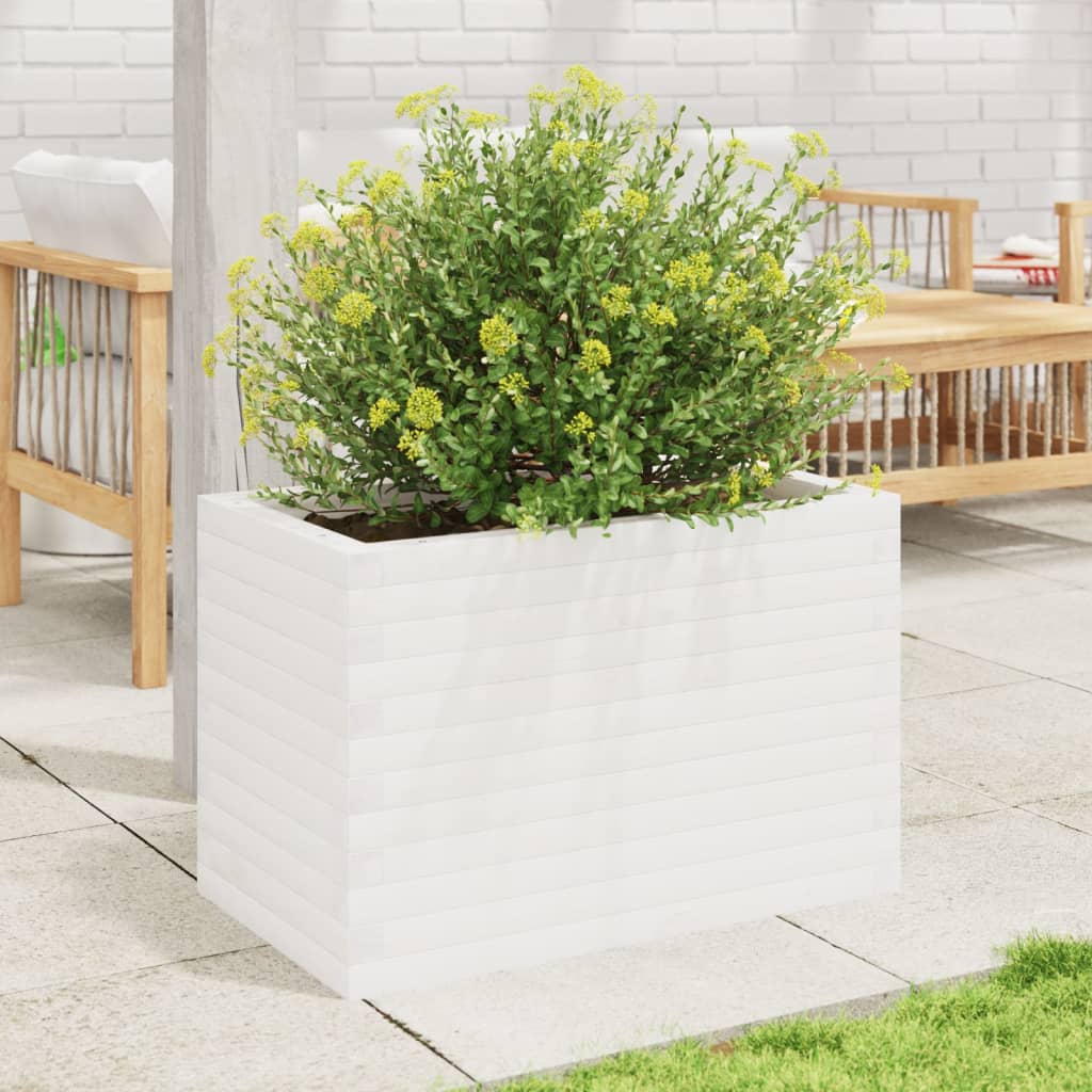 VIDAXL -Planungsbox 70x40x45.5 cm Festkiefer weiß