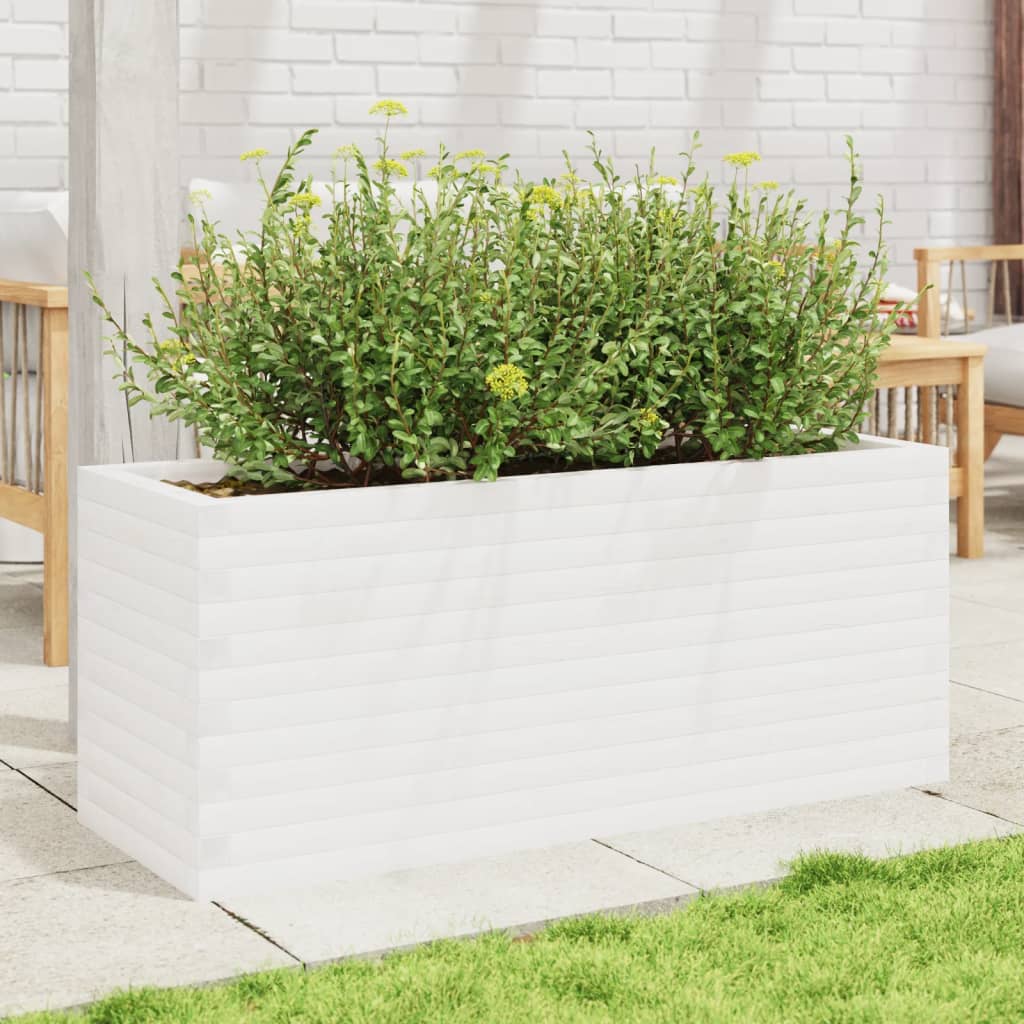 VIDAXL -Planungsbox 110x40x45.5 cm Festkiefer weiß