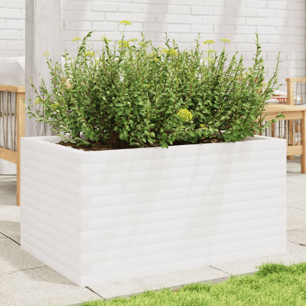 VIDAXL -Planungsbox 90x60x45.5 cm Festkiefer weiß