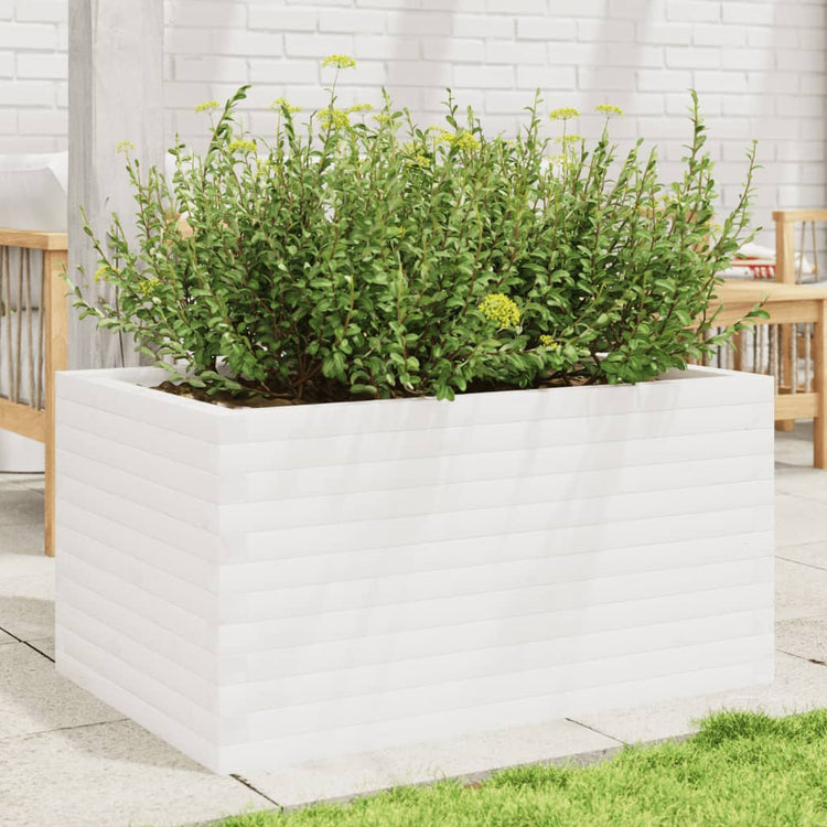 VIDAXL -Planungsbox 90x60x45.5 cm Festkiefer weiß