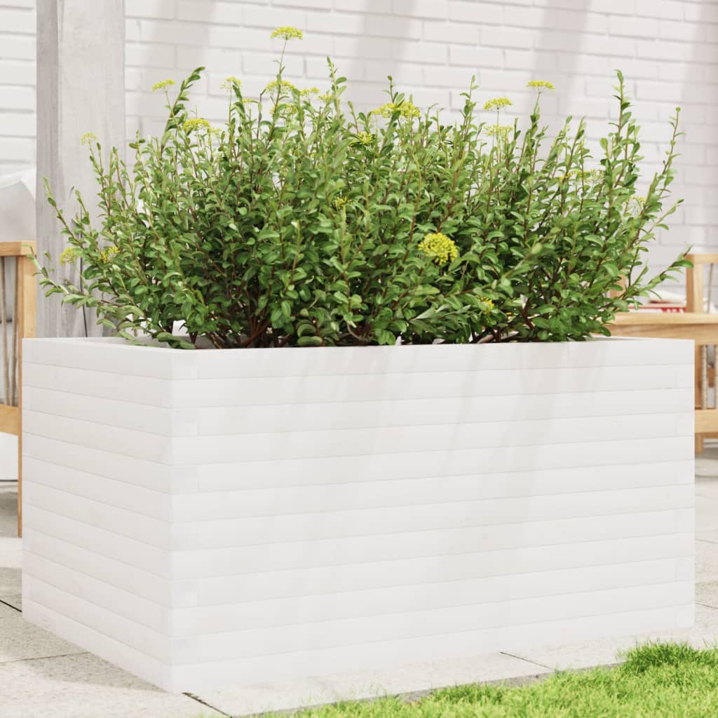 VIDAXL -Planungsbox 90x60x45.5 cm Festkiefer weiß