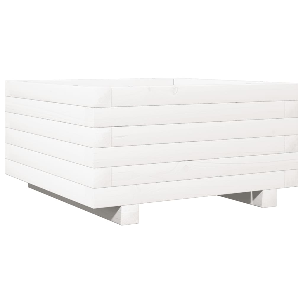 VIDAXL -Planungsbox 50x50x26,5 cm Festkiefer weiß