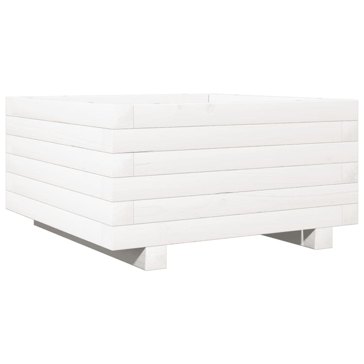 VIDAXL -Planungsbox 50x50x26,5 cm Festkiefer weiß