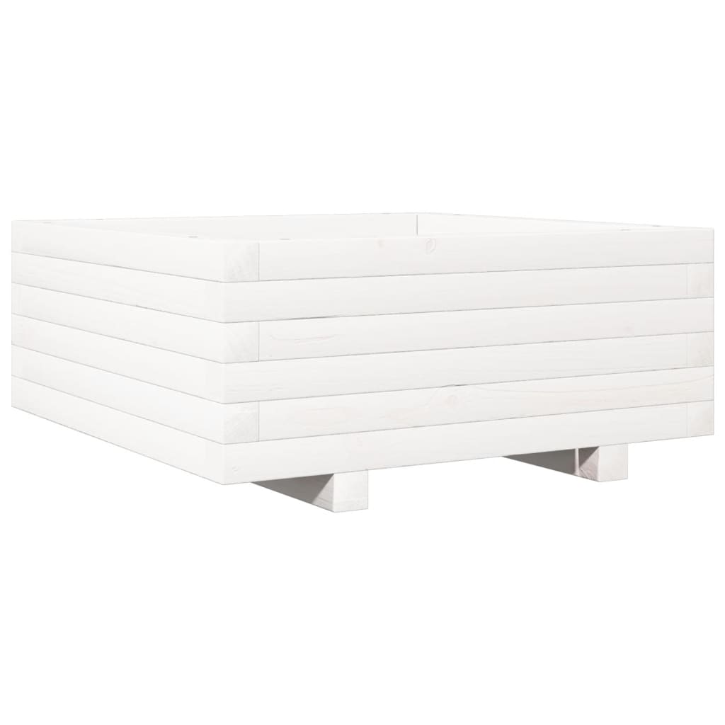VIDAXL -Planungsbox 60x60x26,5 cm Festkiefer weiß