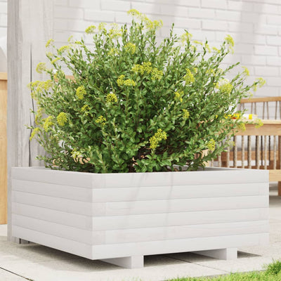 VIDAXL -Planungsbox 60x60x26,5 cm Festkiefer weiß