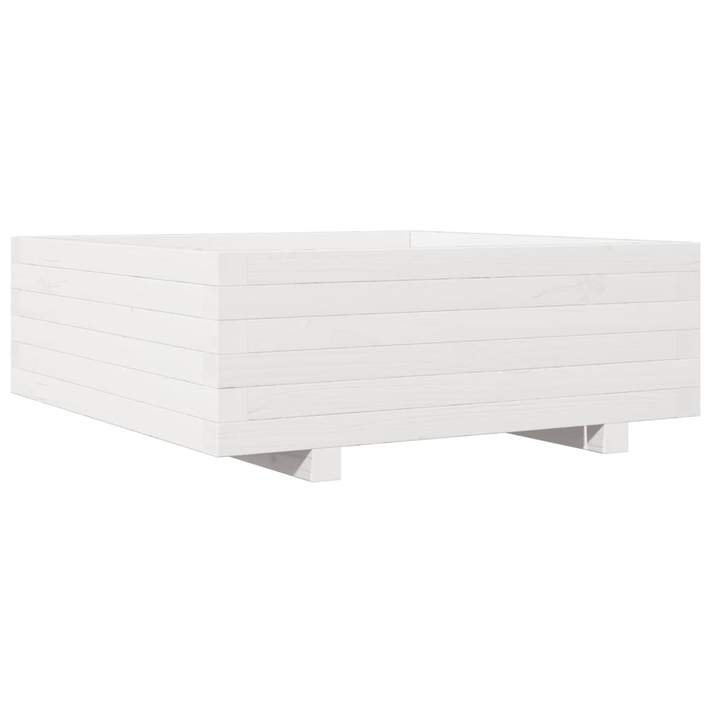 VIDAXL -Planungsbox 70x70x26,5 cm Festkiefer weiß