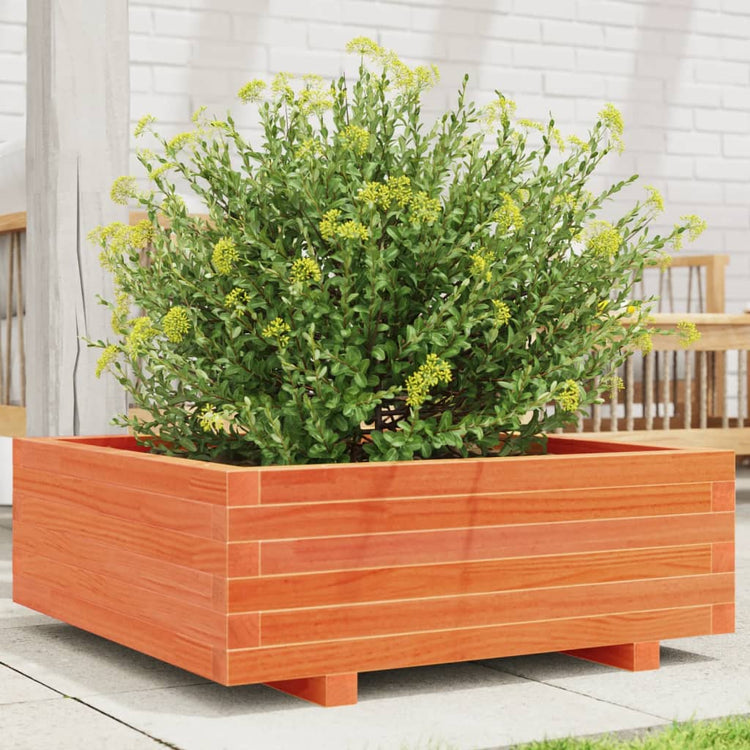 VIDAXL -Planungsbox 70x70x26,5 cm Festkiefer Wäsche braun