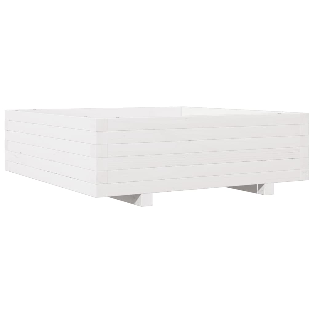 VIDAXL -Planungsbox 80x80x26,5 cm Festkiefer weiß