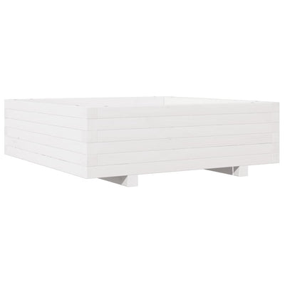 VIDAXL -Planungsbox 80x80x26,5 cm Festkiefer weiß