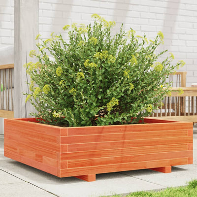 VIDAXL -Planungsbox 80x80x26,5 cm Festkiefer Wäsche braun