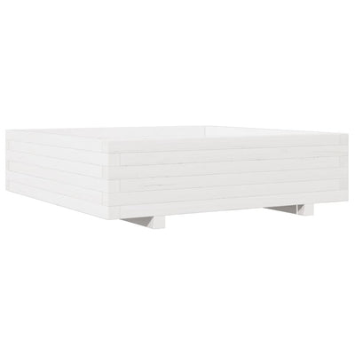 VIDAXL -Planungsbox 90x90x26,5 cm Festkiefer weiß