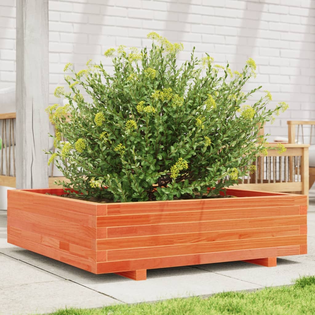 VIDAXL -Planungsbox 90x90x26,5 cm Festkiefer Wäsche Braun