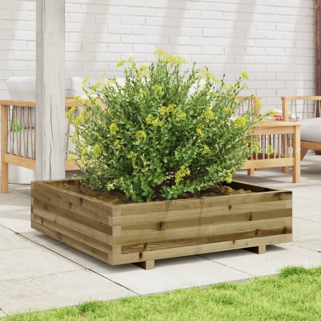 VIDAXL -Planungsbox 90x90x26,5 cm imprägniertes Kiefernholz