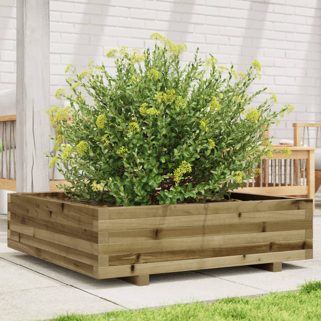 VIDAXL -Planungsbox 90x90x26,5 cm imprägniertes Kiefernholz