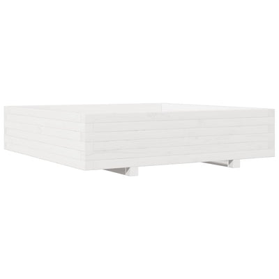 VIDAXL -Pflanzer 100x100x26,5 cm Festkiefer weiß