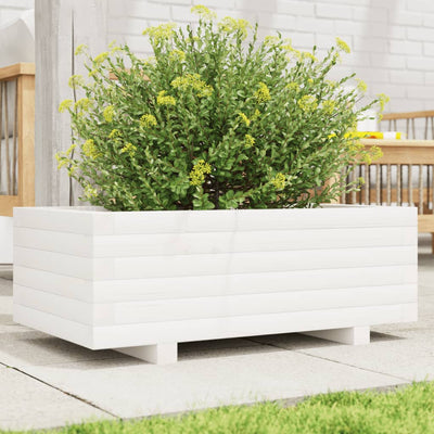 VIDAXL -Planungsbox 70x40x26,5 cm Festkiefer weiß