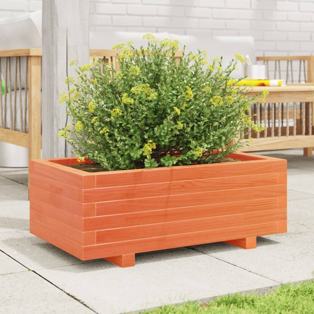 VIDAXL -Pflanzer Big 70x40x26,5 cm Festkiefer Wäsche Braun
