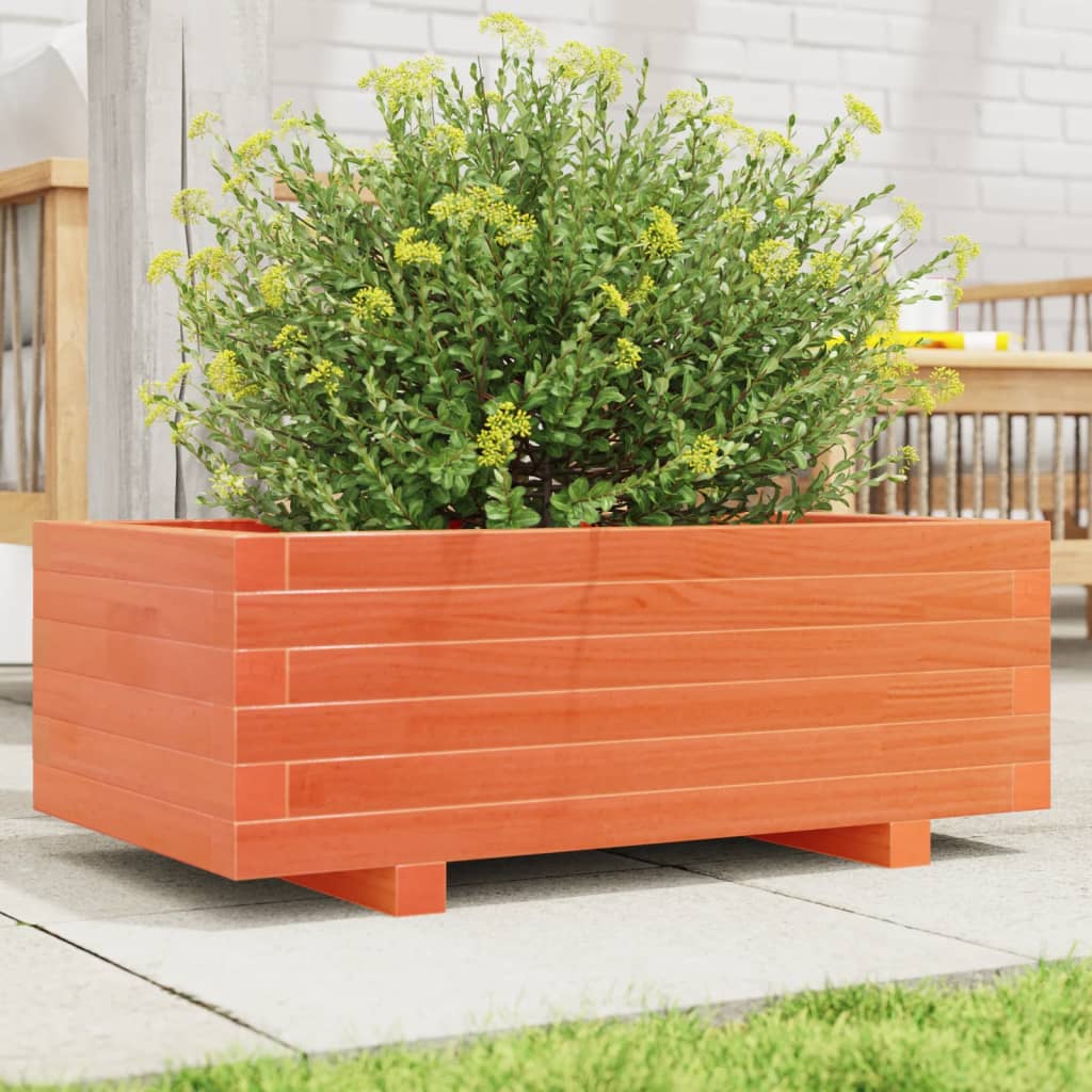 VIDAXL -Pflanzer Big 70x40x26,5 cm Festkiefer Wäsche Braun