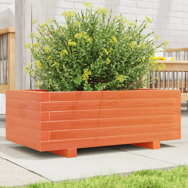 VIDAXL -Pflanzer Big 70x40x26,5 cm Festkiefer Wäsche Braun