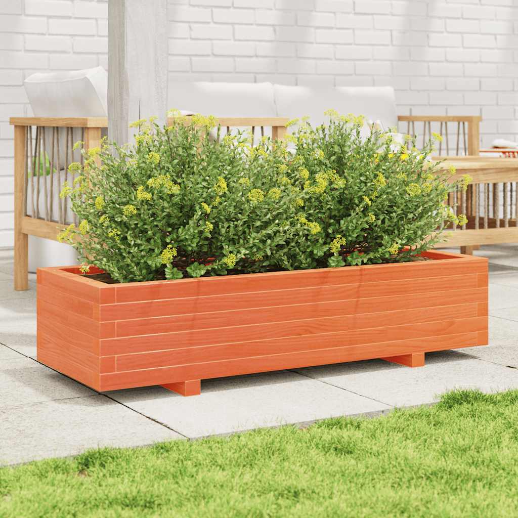VIDAXL -Planungsbox 110x40x26,5 cm Festkiefer Wäsche Braun