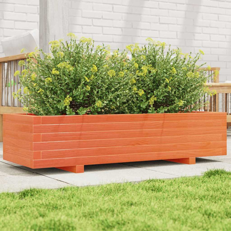 VIDAXL -Planungsbox 110x40x26,5 cm Festkiefer Wäsche Braun