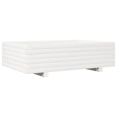 VIDAXL -Planungsbox 90x60x26,5 cm Festkiefer weiß