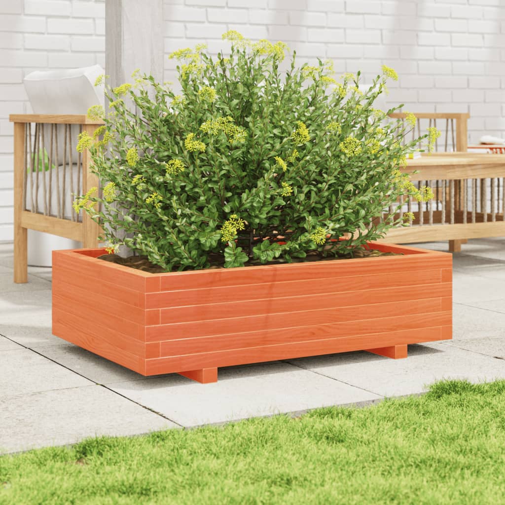 VIDAXL -Planungsbox 90x60x26,5 cm Festkiefer Wäsche Braun