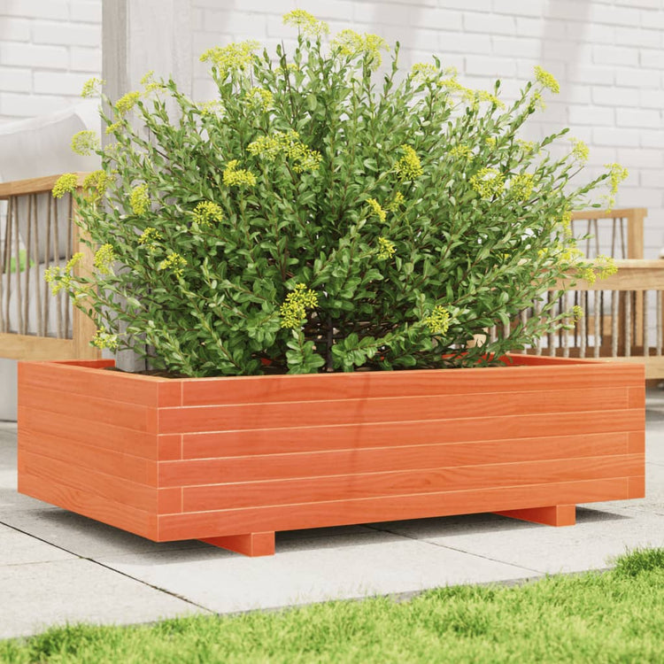 VIDAXL -Planungsbox 90x60x26,5 cm Festkiefer Wäsche Braun