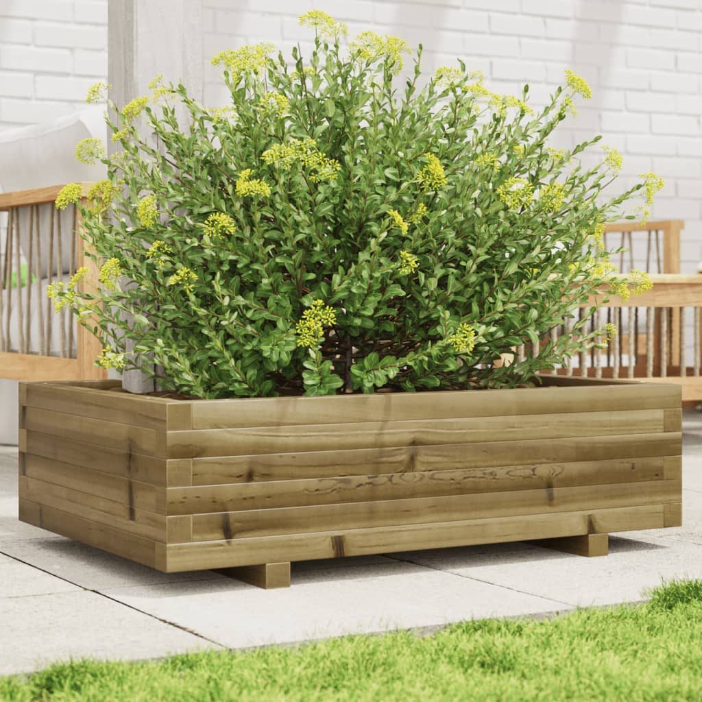 VIDAXL -Planungsbox 90x60x26,5 cm imprägniertes Kiefernholz