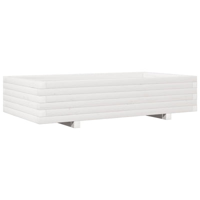 VIDAXL -Planungsbox 110x60x26,5 cm Festkiefer weiß