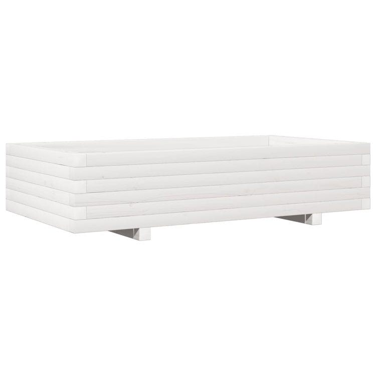 VIDAXL -Planungsbox 110x60x26,5 cm Festkiefer weiß