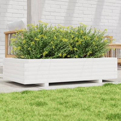 VIDAXL -Planungsbox 110x60x26,5 cm Festkiefer weiß