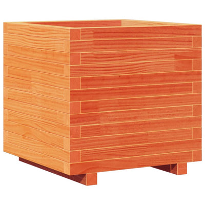 Vidaxx Pflanzgefäß 50x50x49,5 cm massives Kiefernholz, braun gewaschen